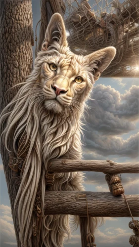 maincoon,siberian cat,norwegian forest cat,forest king lion,lion - feline,perched on a wire,fantasy art,breed cat,fantasy portrait,american bobtail,gryphon,felidae,cat tree of life,fantasy picture,cat-ketch,kurilian bobtail,domestic long-haired cat,british longhair cat,tabby cat,ear of the wind