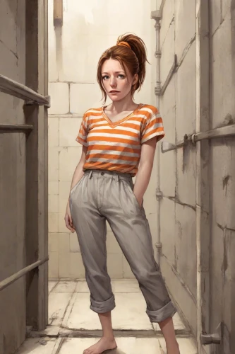 prisoner,prison,arbitrary confinement,girl in overalls,girl with a wheel,dwarf sundheim,isolated t-shirt,nora,janitor,girl with cereal bowl,girl in a long,digital compositing,girl sitting,croft,girl in t-shirt,digital painting,lilian gish - female,sprint woman,the girl at the station,world digital painting,Digital Art,Comic