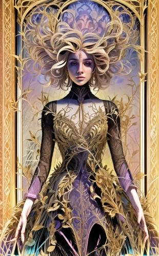 masquerade,filigree,sorceress,fantasy portrait,rosa ' amber cover,gold filigree,art nouveau frame,art nouveau frames,zodiac sign libra,celtic queen,art nouveau,goddess of justice,the enchantress,the snow queen,fantasy woman,amano,fairy tale character,libra,art nouveau design,queen of the night