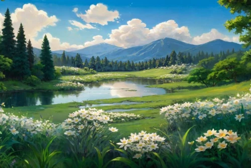 meadow landscape,salt meadow landscape,landscape background,mountain meadow,nature landscape,beautiful landscape,river landscape,landscape nature,mountain scene,meadow and forest,meadow in pastel,mountain landscape,natural landscape,alpine meadow,forest landscape,fantasy landscape,background view nature,mountainous landscape,high landscape,summer meadow