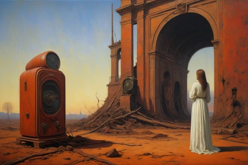monolith,ancient harp,the listening,necropolis,grandfather clock,surrealism,portal,golden scale,ancient civilization,transistor,pilgrimage,contemporary witnesses,doors,orientalism,the threshold of the house,stargate,threshold,dali,binary system,desolation,Conceptual Art,Daily,Daily 07