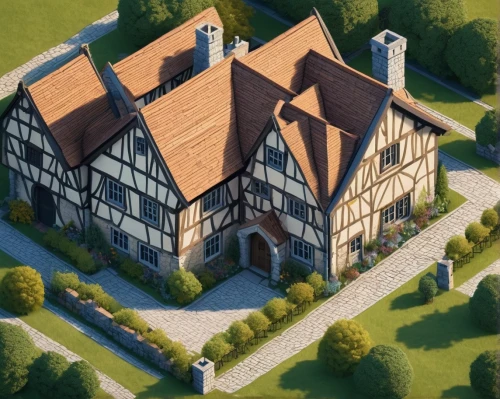 elizabethan manor house,country estate,tudor,medieval architecture,medieval castle,medieval,knight house,victorian,large home,country house,knight village,chateau,mansion,stately home,renaissance,victorian style,victorian house,manor house,new england style house,knight's castle,Unique,3D,Isometric