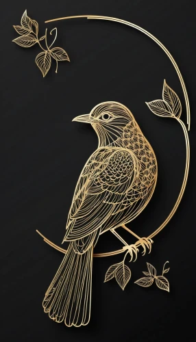 an ornamental bird,ornamental bird,decoration bird,weathervane design,birds gold,flower and bird illustration,bird illustration,gold filigree,gold foil art,feather jewelry,old world flycatcher,old world oriole,nocturnal bird,constellation swan,bird png,gold leaf,bird robin,filigree,bird wing,feathers bird,Illustration,Black and White,Black and White 04