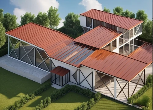 3d rendering,eco-construction,folding roof,house roof,prefabricated buildings,frame house,roof landscape,metal roof,roof panels,roof construction,house roofs,build by mirza golam pir,roof structures,wooden house,wooden frame construction,model house,straw roofing,roofing work,timber house,residential house,Photography,General,Realistic