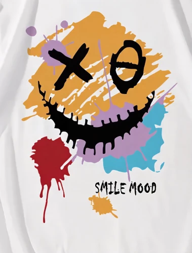 cmyk,print on t-shirt,t-shirt printing,emoticon,t-shirt,killer smile,emogi,mango,t shirt,smileys,tshirt,bat smiley,cool remeras,voodoo doll,unhappy smiley,shirt,t shirts,dye,stitches,isolated t-shirt