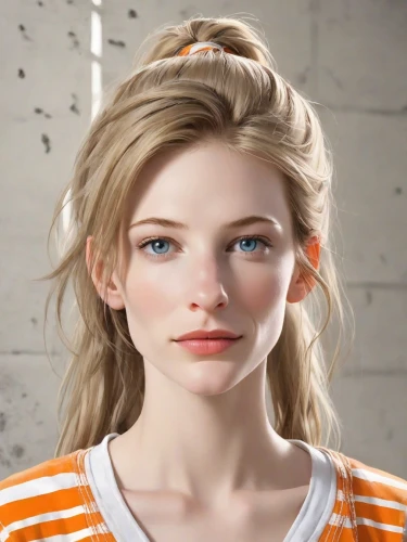 realdoll,natural cosmetic,orange,clementine,vanessa (butterfly),doll's facial features,cosmetic,female model,female doll,3d rendered,katniss,headset profile,symetra,angelica,cgi,artificial hair integrations,lilian gish - female,cynthia (subgenus),portrait of a girl,orange color,Digital Art,Comic