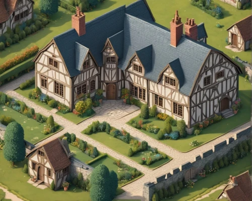 victorian,victorian house,country estate,medieval architecture,beautiful buildings,elizabethan manor house,bendemeer estates,victorian style,mansion,fairy tale castle,gothic architecture,monastery,large home,medieval castle,knight village,romanesque,villa,medieval,private estate,architectural style,Unique,3D,Isometric