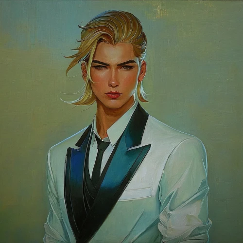 pompadour,oil on canvas,oil painting on canvas,oil painting,robert harbeck,danila bagrov,romantic portrait,young man,woman in menswear,femme fatale,italian painter,male model,artist portrait,blonde woman,han thom,selanee henderon,alejandro vergara blanco,andreas cross,male elf,alex andersee,Conceptual Art,Fantasy,Fantasy 15