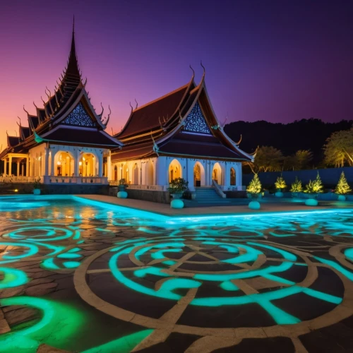 buddhist temple complex thailand,thai temple,chiang mai,cambodia,grand palace,thailand,chiang rai,southeast asia,thai,laos,vientiane,thai pattern,teal blue asia,white temple,thailad,asian architecture,hua hin,buddhist temple,royal tombs,south east asia,Photography,General,Realistic