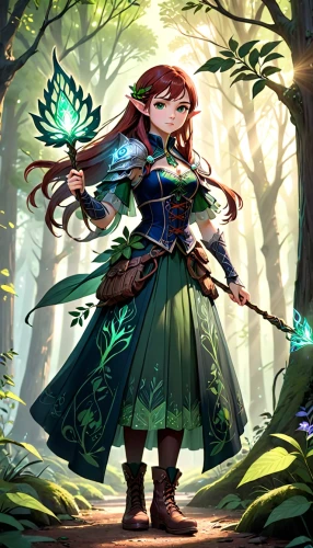 merida,fae,monsoon banner,forest background,druid,celtic queen,elza,robin hood,vanessa (butterfly),alm,forest clover,green aurora,princess anna,dryad,rusalka,marie leaf,nora,show off aurora,aa,the enchantress,Anime,Anime,General