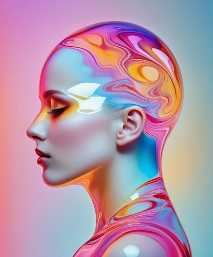neon body painting,head woman,colorful foil background,psychedelic art,bodypaint,prismatic,cyborg,aura,bodypainting,human head,futuristic,meridians,augmented,brain icon,multicolor faces,neon makeup,mind-body,wearables,neural pathways,virtual identity,Photography,Artistic Photography,Artistic Photography 03