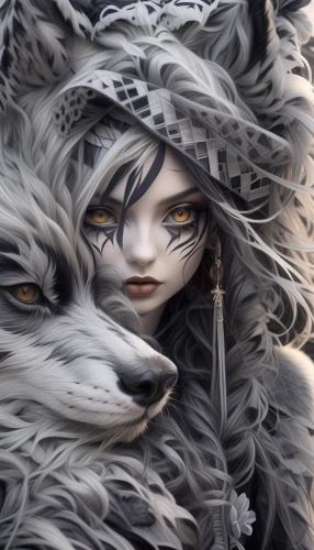 two wolves,wolf couple,fantasy art,kitsune,masquerade,fantasy portrait,wolf,wolves,nine-tailed,wolf in sheep's clothing,gray wolf,the carnival of venice,shamanic,fairy tale character,howling wolf,wolf's milk,fantasy picture,canis lupus,wolf hunting,foxes