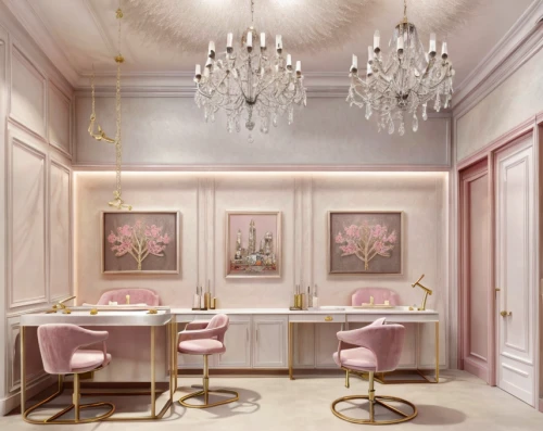 beauty room,dining room,salon,luxury bathroom,breakfast room,beauty salon,bridal suite,dressing table,the little girl's room,workroom,agent provocateur,dressing room,luxury home interior,dining table,doll kitchen,interior design,parlour,luxurious,ornate room,danish room