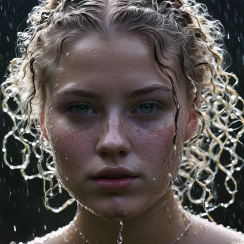 wet,wet girl,photoshoot with water,in water,in the rain,the blonde in the river,mystical portrait of a girl,jennifer lawrence - female,water nymph,drenched,spark of shower,shower,the girl in the bathtub,sprinkler,under the water,rain shower,mascara,splashing,retouching,bridal veil