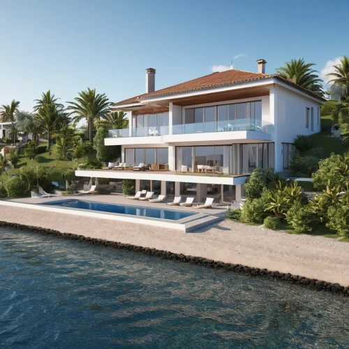 house by the water,holiday villa,luxury property,lavezzi isles,bendemeer estates,tropical house,dunes house,luxury home,florida home,pool house,beach house,modern house,mansion,villa,fisher island,villas,3d rendering,luxury real estate,beautiful home,private house,Photography,General,Realistic