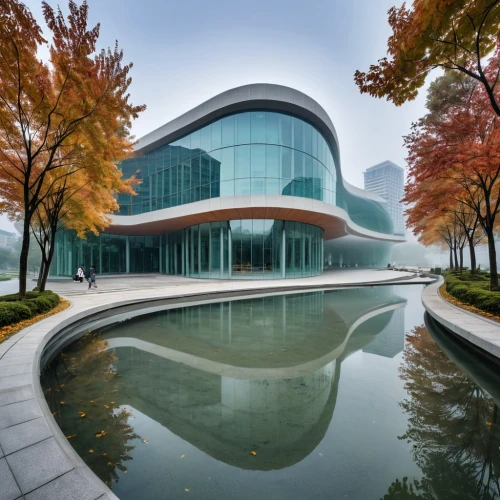 futuristic art museum,mercedes-benz museum,guggenheim museum,chinese architecture,asian architecture,hongdan center,futuristic architecture,santiago calatrava,performing arts center,home of apple,calatrava,hall of supreme harmony,south korea,hall of nations,art museum,glass building,reflecting pool,modern architecture,glass facade,concert hall,Photography,General,Realistic