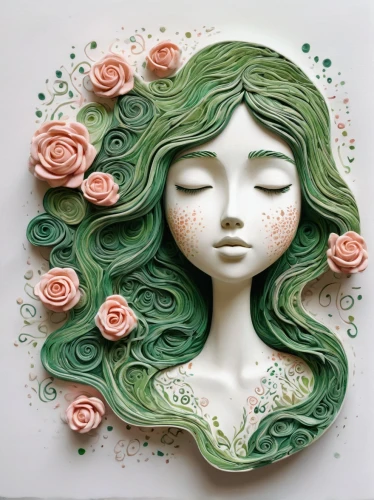 porcelain rose,sugar paste,paper art,rose wreath,green mermaid scale,mint blossom,green wreath,cake decorating,buttercream,blooming wreath,dryad,dahlia white-green,flower art,medusa,royal icing,malachite,cake wreath,laurel wreath,cassata,a cake,Illustration,Black and White,Black and White 05