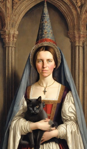 gothic portrait,portrait of christi,millicent fawcett,woman holding pie,napoleon cat,cat sparrow,cat portrait,portrait of a woman,portrait of a girl,girl with cereal bowl,cat european,girl in a historic way,elizabeth nesbit,the hat of the woman,child portrait,tudor,girl with cloth,cat image,medieval hourglass,victorian lady,Digital Art,Classicism