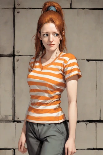 pippi longstocking,redhead doll,orange,pumuckl,clementine,girl in overalls,ginger rodgers,mime artist,mime,orange half,orange color,lindsey stirling,raggedy ann,character animation,maci,bright orange,redheads,redheaded,murcott orange,rockabella,Digital Art,Comic