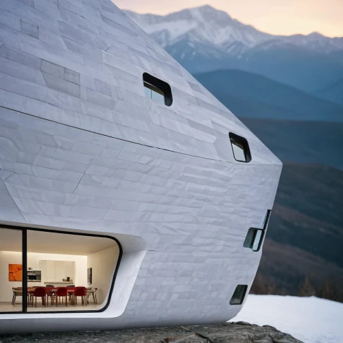 alpine style,cubic house,house in mountains,house in the mountains,alpine hut,futuristic architecture,cube house,snow house,mountain hut,dunes house,snowhotel,futuristic art museum,swiss house,snow shelter,snow roof,alpine dachsbracke,modern architecture,south-tirol,alpine restaurant,folding roof