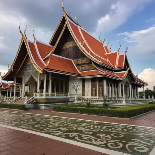 thai temple,dhammakaya pagoda,buddhist temple complex thailand,grand palace,buddhist temple,white temple,chiang rai,vientiane,chiang mai,hall of supreme harmony,phra nakhon si ayutthaya,cambodia,taman ayun temple,mortuary temple,asian architecture,grand master's palace,wat huay pla kung,royal tombs,bangkok,thai pattern,Photography,General,Realistic