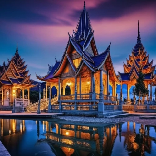 buddhist temple complex thailand,thai temple,asian architecture,thai,thailand,southeast asia,thailad,buddhist temple,cambodia,chiang rai,grand palace,thai cuisine,chiang mai,vientiane,white temple,teal blue asia,thai buddha,laos,wat huay pla kung,bangkok
