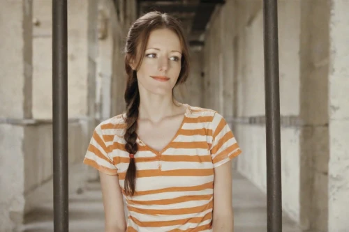 prisoner,prison,captivity,pippi longstocking,arbitrary confinement,girl in t-shirt,girl in a long,auschwitz 1,the girl's face,auschwitz,girl in overalls,teen,girl in a historic way,horizontal stripes,the girl at the station,young woman,orange,portrait of a girl,girl in a long dress,isolated t-shirt