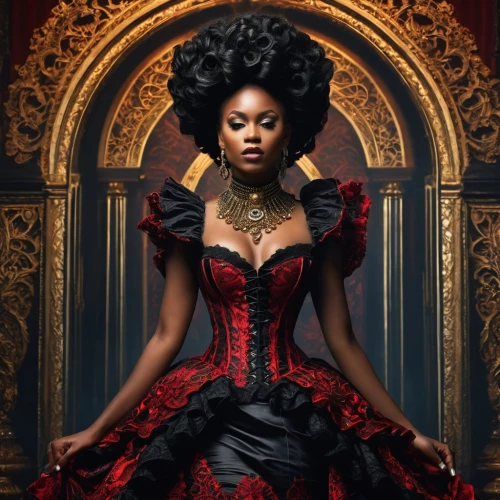 queen of hearts,black woman,african american woman,ebony,gothic fashion,beautiful african american women,ball gown,black women,gothic portrait,queen of the night,queen crown,queen,queen anne,black skin,maria bayo,black velvet,queen s,tiana,regal,lady in red,Photography,General,Fantasy