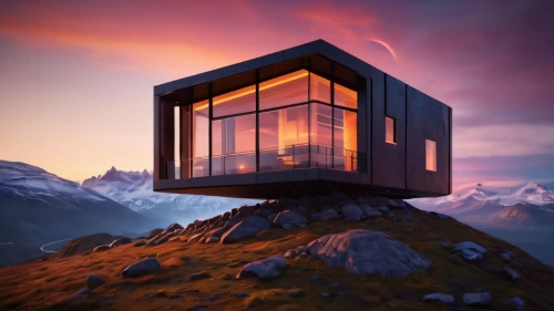 cube stilt houses,cubic house,cube house,mirror house,floating huts,sky apartment,inverted cottage,house in mountains,shipping containers,shipping container,house in the mountains,mountain hut,frame house,mountain huts,alpine hut,mobile home,modern architecture,the cabin in the mountains,sky space concept,cubic,Photography,General,Sci-Fi