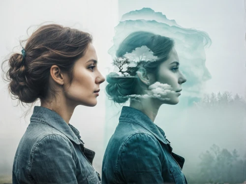 double exposure,multiple exposure,photo manipulation,image manipulation,photomanipulation,smoke art,mystical portrait of a girl,conceptual photography,photoshop manipulation,smoke and mirrors,smoking girl,dualism,woman thinking,girl smoke cigarette,mirror image,parallel worlds,love in the mist,smoking cessation,vintage man and woman,vapor