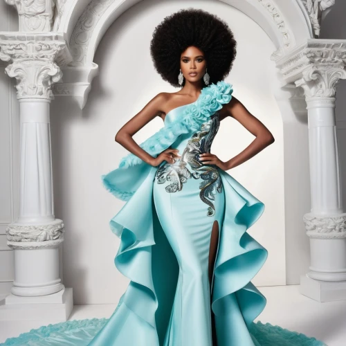quinceanera dresses,tiana,ball gown,miss universe,evening dress,hoopskirt,botswana,mazarine blue,color turquoise,jasmine blue,african american woman,gown,dress form,beautiful african american women,afroamerican,miss vietnam,overskirt,miss circassian,pageant,bridal party dress,Photography,Fashion Photography,Fashion Photography 04