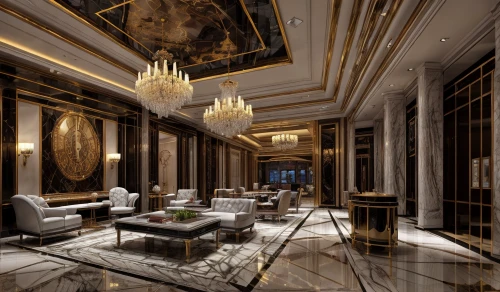 luxury home interior,luxury hotel,3d rendering,ornate room,luxury property,luxurious,hotel lobby,luxury bathroom,luxury real estate,interior design,luxury,great room,upscale,concierge,interior decoration,neoclassical,marble palace,luxury decay,lobby,art deco