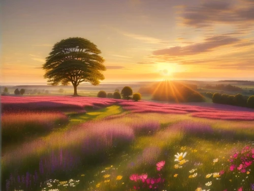 meadow in pastel,meadow landscape,purple landscape,landscape background,lavender field,provence,beautiful landscape,blooming field,flower field,nature landscape,lavender fields,splendor of flowers,summer meadow,spring morning,landscape nature,flower in sunset,flowering meadow,flower meadow,landscapes beautiful,flower painting