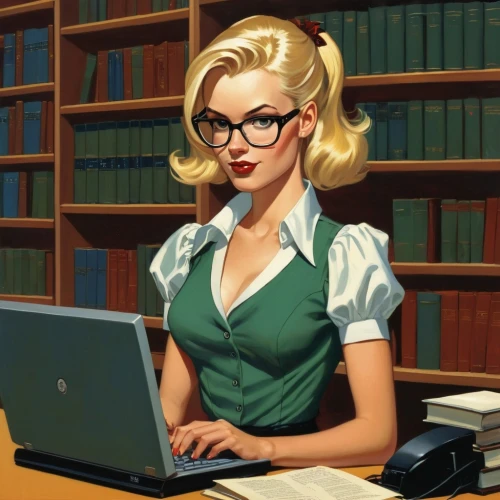 librarian,secretary,girl at the computer,reading glasses,women in technology,bookkeeper,publish a book online,blonde woman reading a newspaper,adult education,night administrator,girl studying,correspondence courses,publish e-book online,retro women,the local administration of mastery,academic,receptionist,office worker,women's novels,secretary desk,Conceptual Art,Fantasy,Fantasy 07