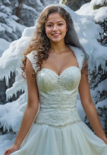 quinceañera,bridal clothing,celtic woman,quinceanera dresses,white winter dress,bridal dress,the snow queen,wedding dresses,wedding dress,wedding photo,suit of the snow maiden,tiana,wedding gown,bridal,social,white rose snow queen,blonde in wedding dress,christmas snowy background,bridal veil,girl in white dress