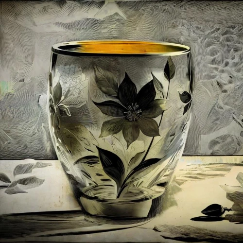 glass cup,glass mug,vase,goblet,tea glass,glass vase,tea light,chalice,gold chalice,water glass,flower vase,glass jar,black cut glass,an empty glass,tea candle,dice cup,golden pot,glass painting,glass container,a candle,Art sketch,Art sketch,Newspaper