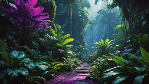 rainforest,jungle,tropical jungle,rain forest,forest path,fairy forest,elven forest,forest floor,the forest,forest of dreams,pathway,ravine,tropical bloom,forest,fairy world,enchanted forest,fantasy landscape,tunnel of plants,forest glade,world digital painting,Photography,General,Natural