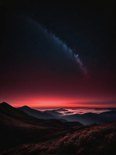 haleakala,the milky way,milky way,night sky,pink dawn,nightsky,the night sky,sea of clouds,mountain sunrise,red sky,milkyway,astronomy,before the dawn,alien planet,purple landscape,nightscape,volcanic landscape,before dawn,horizon,the horizon,Photography,Documentary Photography,Documentary Photography 14