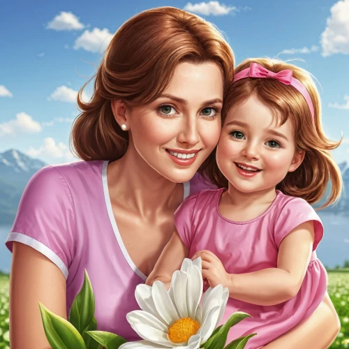 little girl and mother,portrait background,mom and daughter,children's background,flower painting,mother and daughter,flower background,capricorn mother and child,mother with child,cute cartoon image,flowers png,springtime background,kids illustration,baby with mom,happy mother's day,mother and child,romantic portrait,photo painting,mother-to-child,world digital painting
