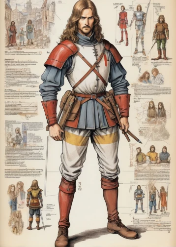 east-european shepherd,roman soldier,germanic tribes,heavy armour,middle ages,cape dutch,scabbard,male character,dwarf sundheim,grenadier,the sandpiper general,cavalier,orders of the russian empire,conquistador,the middle ages,bactrian,the amur adonis,joan of arc,advertising figure,musketeer,Unique,Design,Infographics