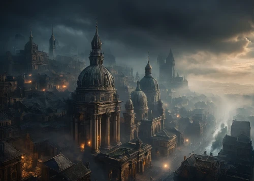 destroyed city,fantasy city,ancient city,fantasy landscape,dresden,atmospheric,black city,gothic architecture,notre dame,full hd wallpaper,fantasy picture,edinburgh,haunted cathedral,evening atmosphere,saint michel,cityscape,the cairo,city in flames,notre-dame,city scape,Photography,General,Fantasy