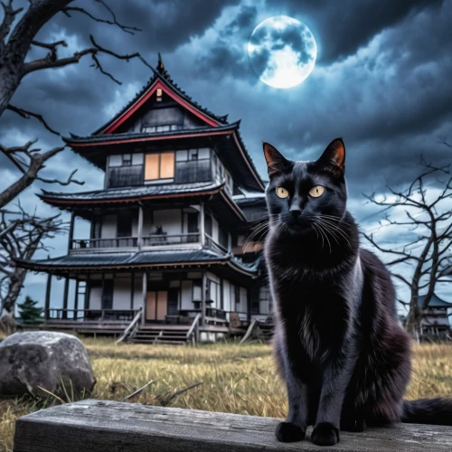 witch house,haunted house,the haunted house,halloween cat,witch's house,jiji the cat,creepy house,domestic cat,abandoned house,feral cat,gray cat,stray cat,haunted,the cat,house insurance,house silhouette,lonely house,shinigami,ancient house,halloween black cat,Photography,General,Realistic