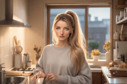 girl in the kitchen,woman drinking coffee,woman eating apple,housewife,woman holding pie,barista,girl with cereal bowl,kitchen work,kitchen,domestic,food preparation,domestic life,cleaning woman,big kitchen,cooking show,food and cooking,star kitchen,stressed woman,countertop,homemaker