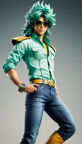 noodle image,sprint woman,cosplay image,fashion vector,male character,tracer,aa,cleanup,stylish boy,kame sennin,emerald,turquoise leather,anime 3d,ken,lacerta,cuban emerald,green,3d figure,patrol,pompadour,Photography,Artistic Photography,Artistic Photography 05