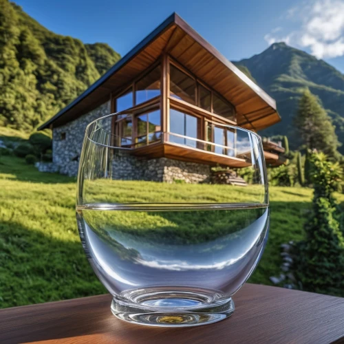 glass sphere,double-walled glass,house in mountains,glass container,house in the mountains,glass cup,chalet,canton of glarus,glass picture,swiss house,home landscape,transparent window,thin-walled glass,summer house,glass vase,lensball,grindelwald,water glass,luxury property,mountain hut,Photography,General,Realistic