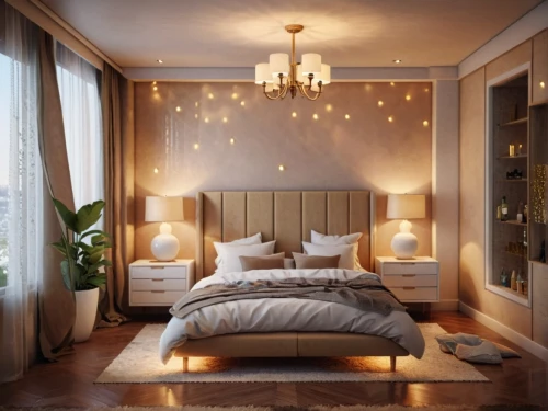 bedroom,sleeping room,ornate room,interior decoration,danish room,room divider,great room,modern room,canopy bed,guest room,interior design,modern decor,interior decor,room lighting,wall lamp,decorates,gold wall,decor,contemporary decor,table lamps,Photography,General,Commercial