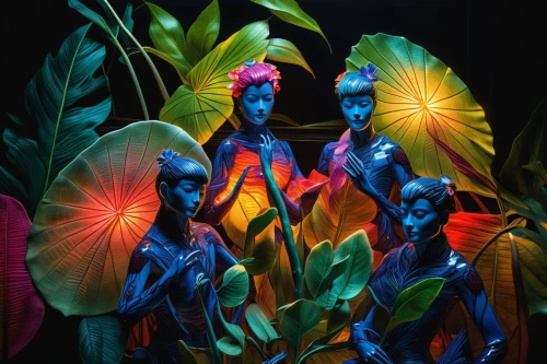 neon body painting,png sculpture,bird-of-paradise,canna family,garden statues,neon ghosts,bodypainting,bodypaint,body painting,uv,blue macaws,figurines,bird of paradise,cirque du soleil,splendens,garden sculpture,sculptures,majorelle blue,exotic plants,mannequins,Photography,Artistic Photography,Artistic Photography 02