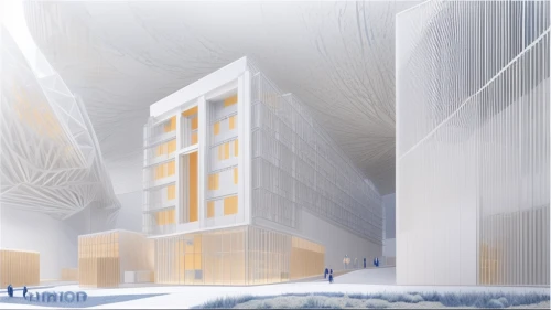 sky space concept,snowhotel,ice hotel,ice castle,elbphilharmonie,futuristic architecture,ice wall,kirrarchitecture,building honeycomb,solar cell base,snow roof,glass facade,cubic house,ice planet,snow cornice,white buildings,archidaily,multistoreyed,snow scene,infinite snow