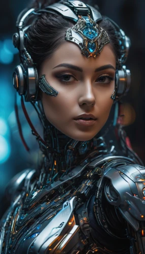 cyborg,cybernetics,fantasy woman,biomechanical,female warrior,blue enchantress,cyberpunk,steampunk,warrior woman,ai,scifi,valerian,sci fi,alien warrior,fantasy art,jaya,fantasy portrait,3d fantasy,humanoid,the enchantress,Photography,General,Fantasy