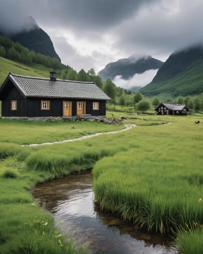 northern norway,alpine pastures,mountain huts,norway,mountain hut,scandinavia,house in mountains,flåm,the chubu sangaku national park,norway nok,the cabin in the mountains,scottish highlands,shirakawa-go,house in the mountains,glencoe,ilse valley,landscape photography,mountain pasture,east tyrol,south tyrol,Photography,General,Realistic